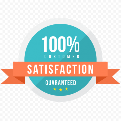 100% Customer Satisfaction Guaranteed Vector Badge | Citypng