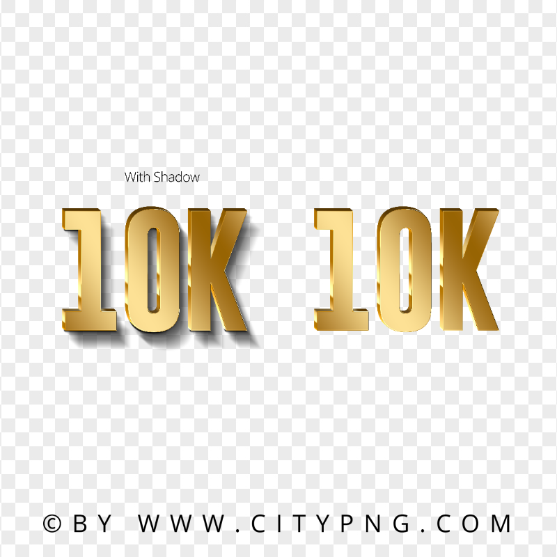10K Gold Number HD PNG