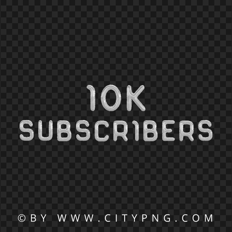 10K Silver Balloons Subscribers HD Transparent PNG