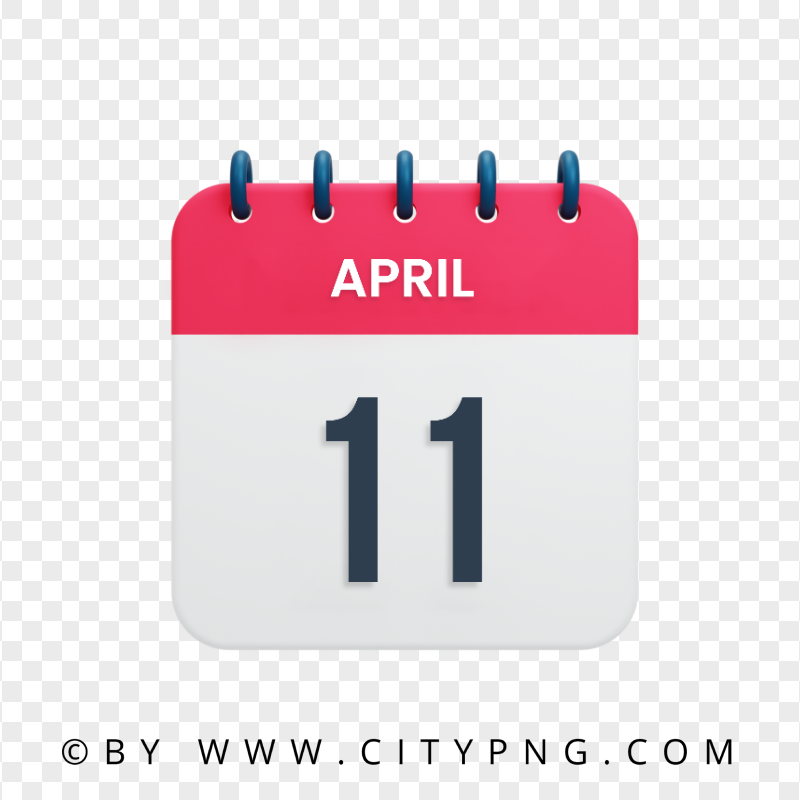 11 April Date Vector Calendar Icon HD Transparent PNG