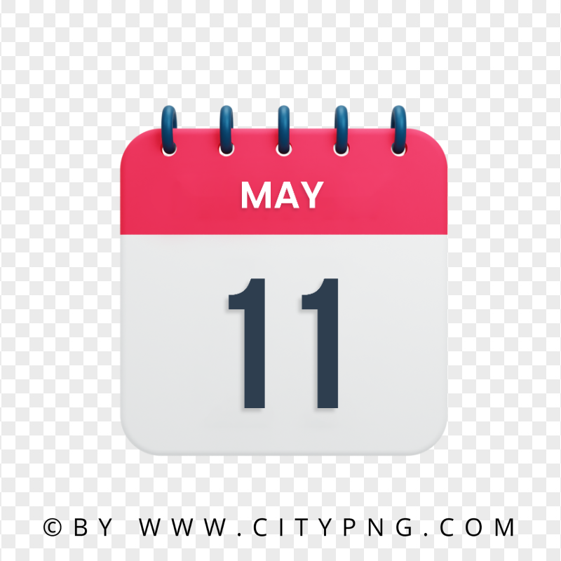 11th May Day Date Icon Calendar HD Transparent Background