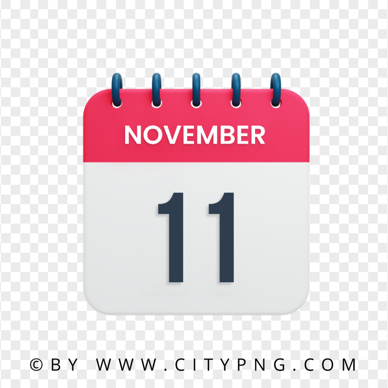 11th November Day Date Calendar Icon HD Transparent PNG