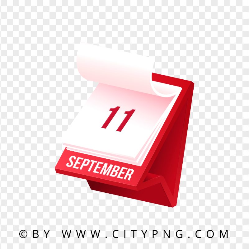 Professional 3D Calendar Design Displaying September 11 Date
