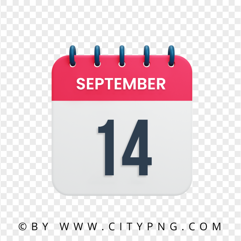 14th September Day Date Calendar Icon HD Transparent PNG
