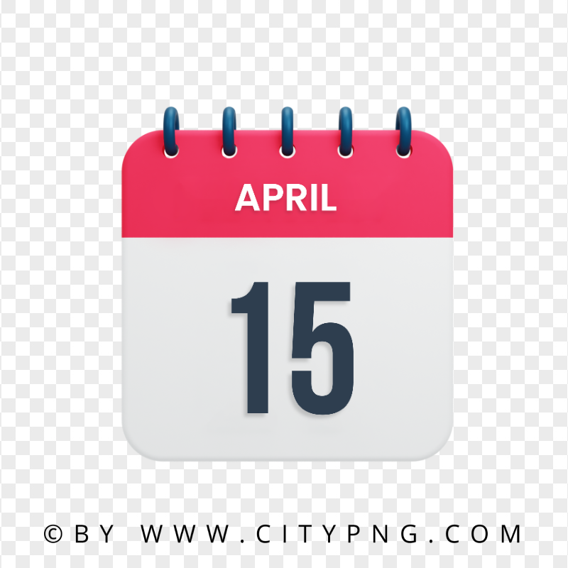 15 April Date Vector Calendar Icon HD Transparent PNG