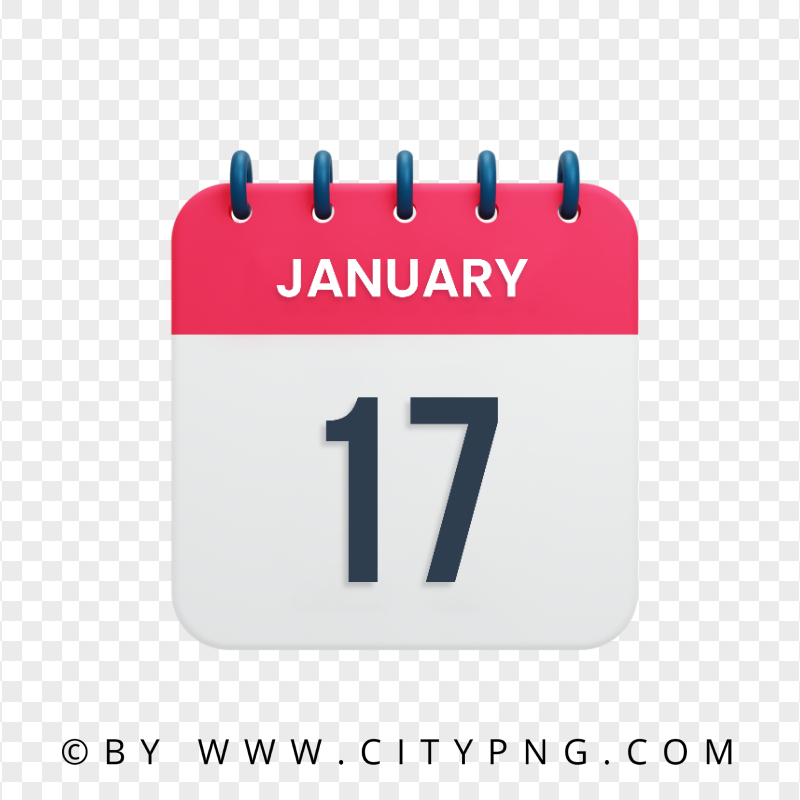 17th January Date Icon Calendar HD Transparent PNG