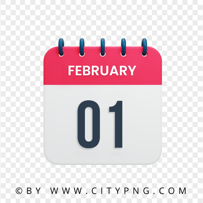 1st February Date Vector Calendar Icon HD Transparent PNG