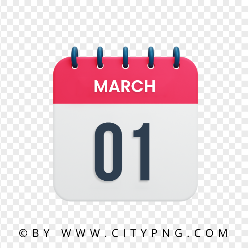 1st March Date Vector Calendar Icon HD Transparent PNG