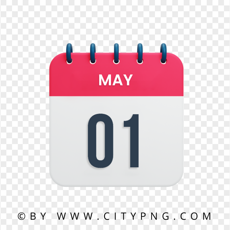 1st May Date Vector Calendar Icon HD Transparent Background