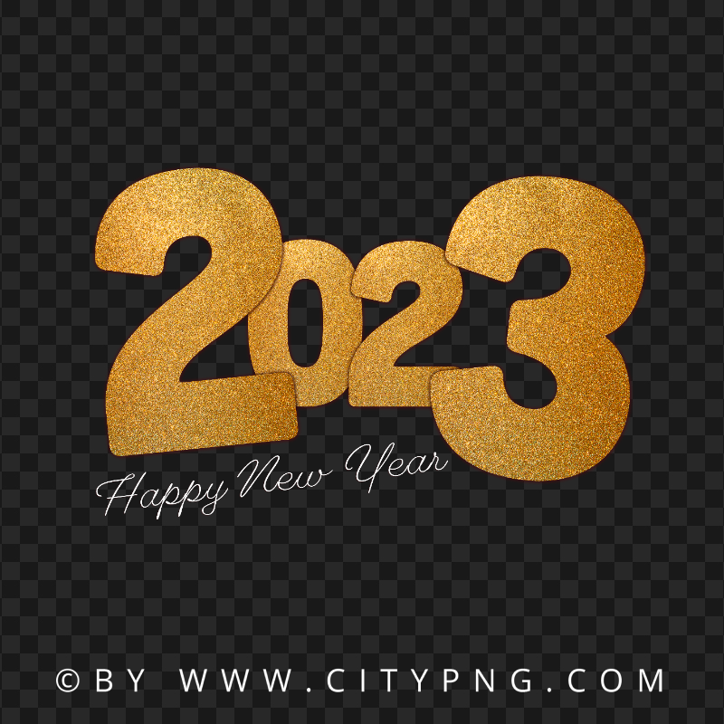 2023 Beautiful Happy New Year Card PNG Image