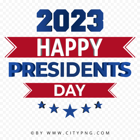 2023 Happy Presidents Day Logo Design HD PNG