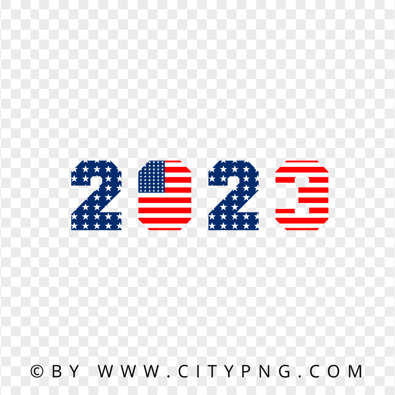 2023 USA American Flag PNG Image