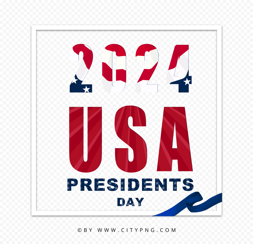 2024 Design Of US President's Day HD PNG