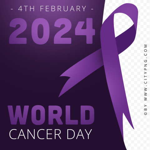 2024 World Cancer Day Design HD Transparent Background