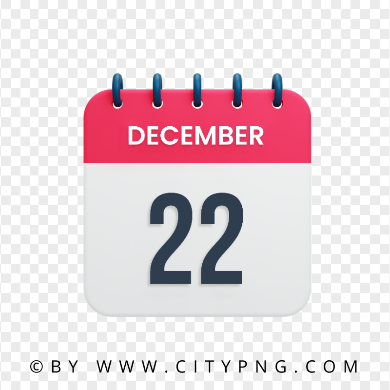 22th December Date Vector Calendar Icon HD Transparent PNG