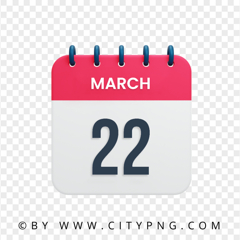 22th March Date Vector Calendar Icon HD Transparent PNG