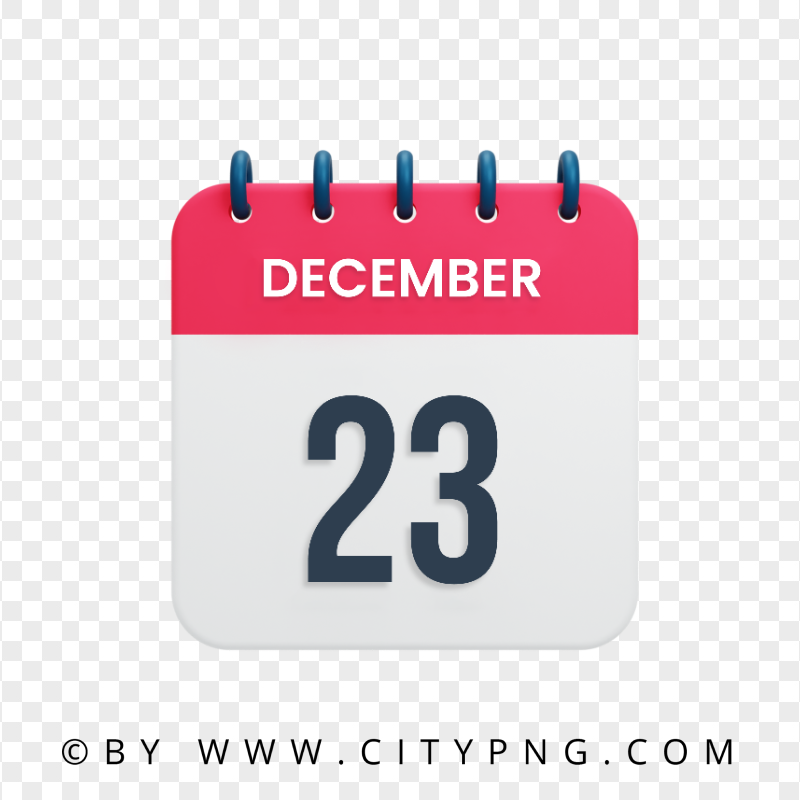 23th December Date Vector Calendar Icon HD Transparent PNG