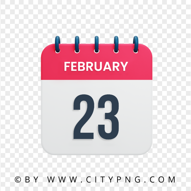 23th February Date Calendar Icon HD Transparent PNG