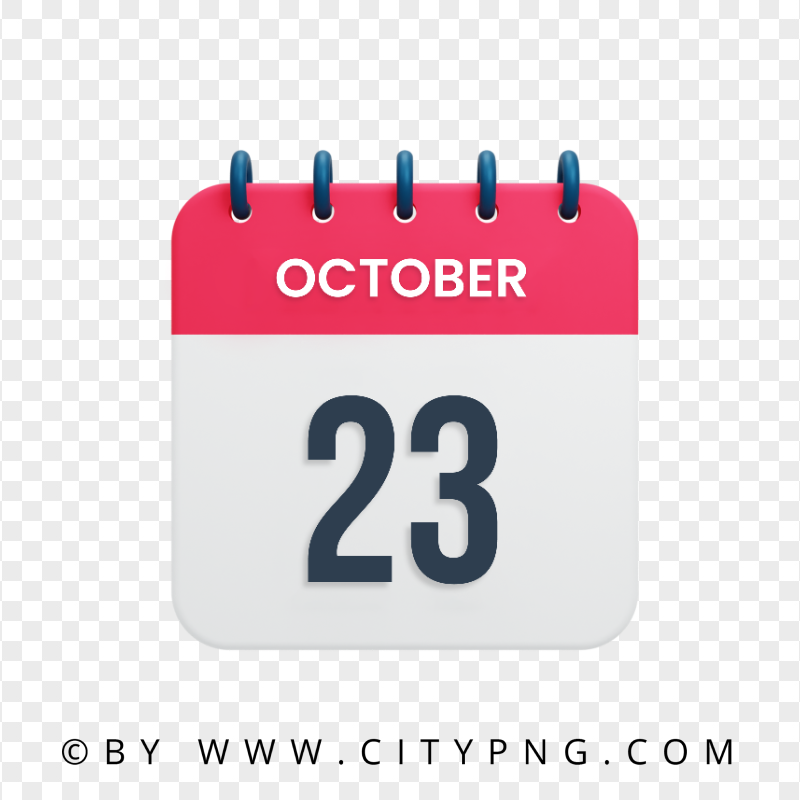 23th October Date Vector Calendar Icon HD Transparent PNG