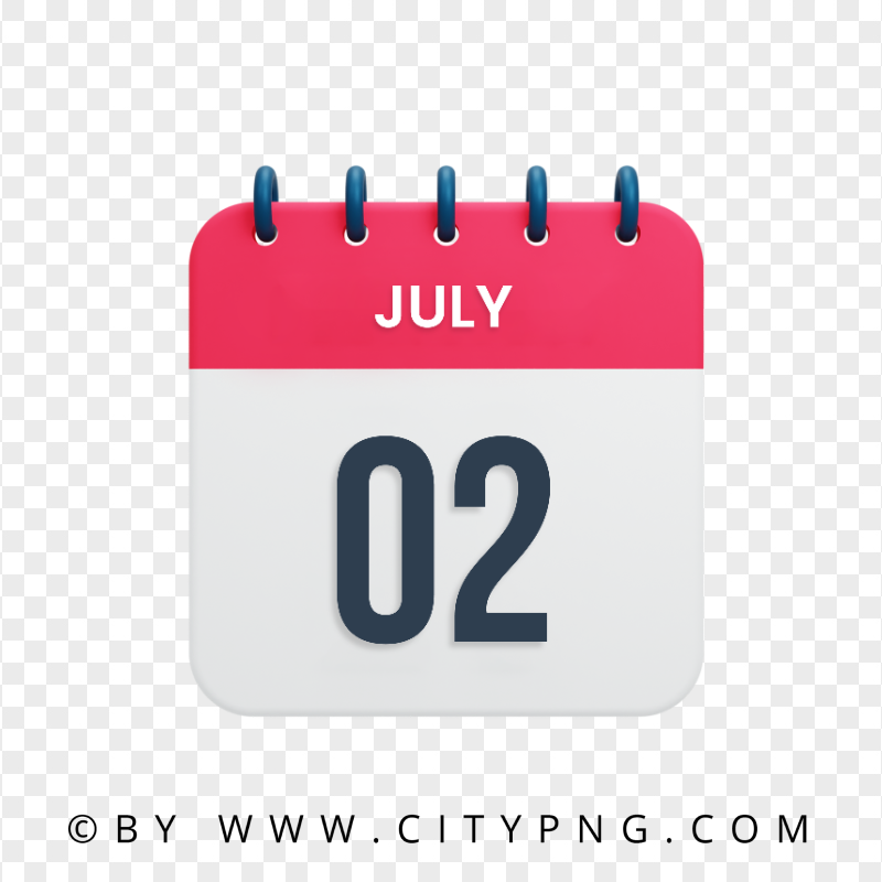 2nd July Date Vector Icon Calendar HD Transparent Background