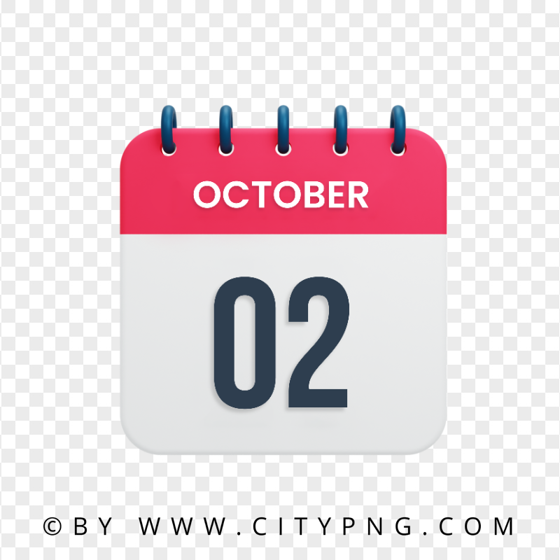 2nd October Date Vector Calendar Icon HD Transparent PNG