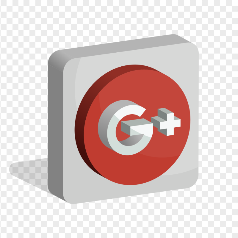 3D Google Plus G  Square Icon