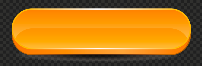 3D Orange Vector Blank Button HD PNG