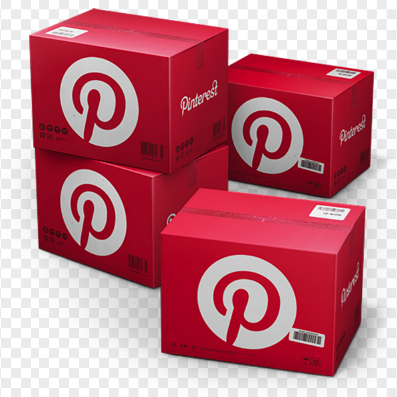 3D Red Boxes White Pinterest P Marketing Icon