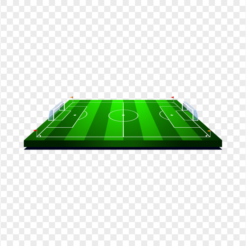 3D Soccer Field Football Pitch FREE PNG