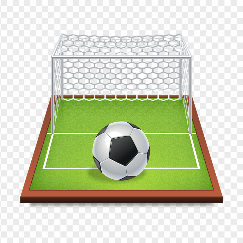 3D Soccer Field Icon Transparent PNG
