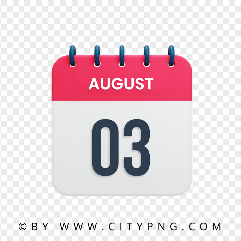 3rd August Date Vector Calendar Icon HD Transparent PNG