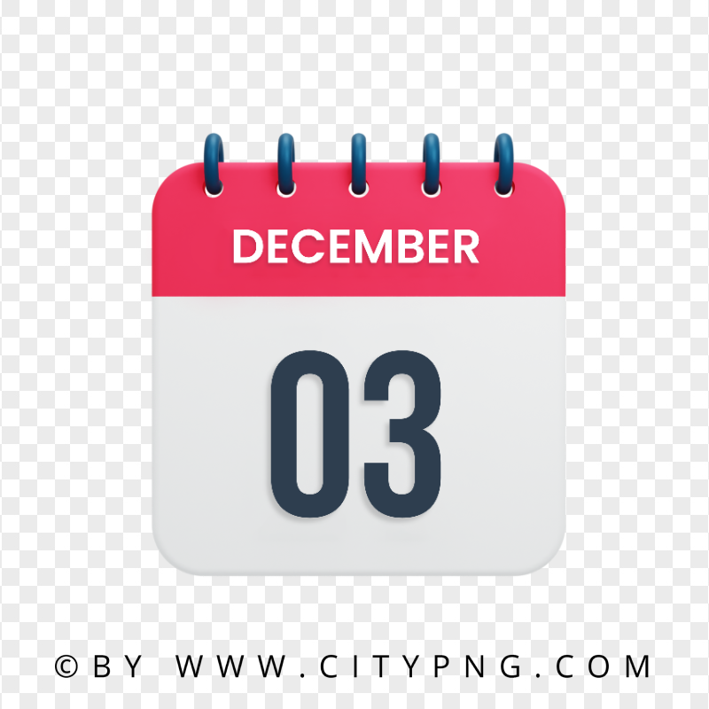 3rd December Date Vector Calendar Icon HD Transparent PNG