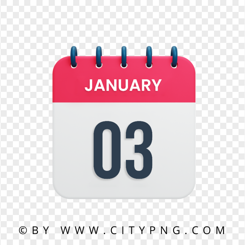 3rd January Date Vector Calendar Icon HD Transparent PNG
