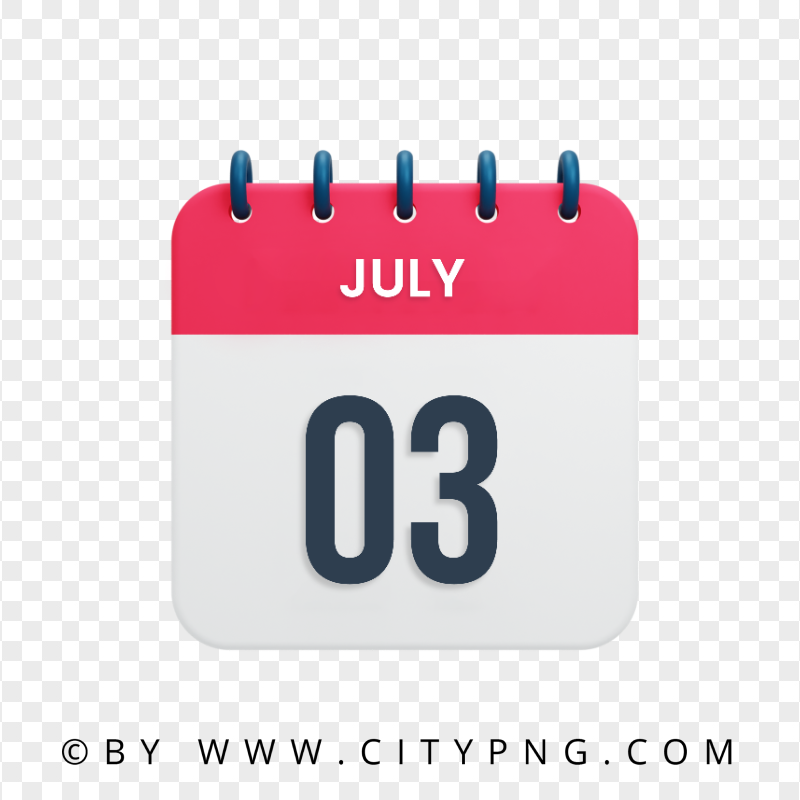 3rd July Date Vector Icon Calendar HD Transparent Background