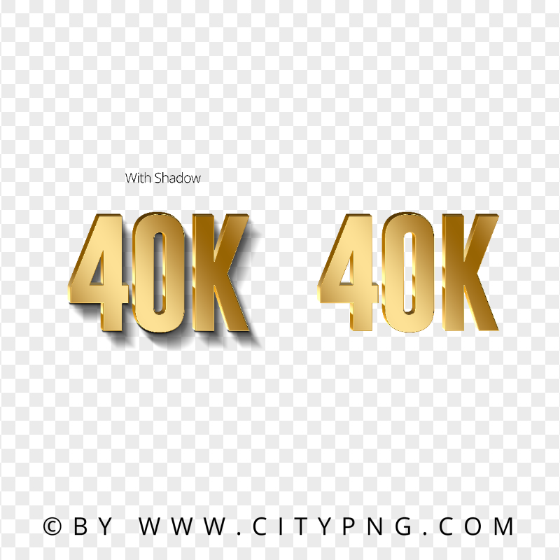 40K Gold Number HD Transparent PNG