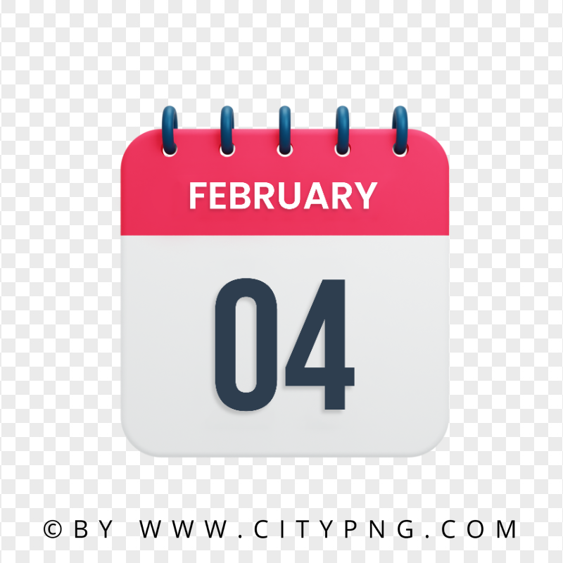 4th February Date Vector Calendar Icon HD Transparent PNG