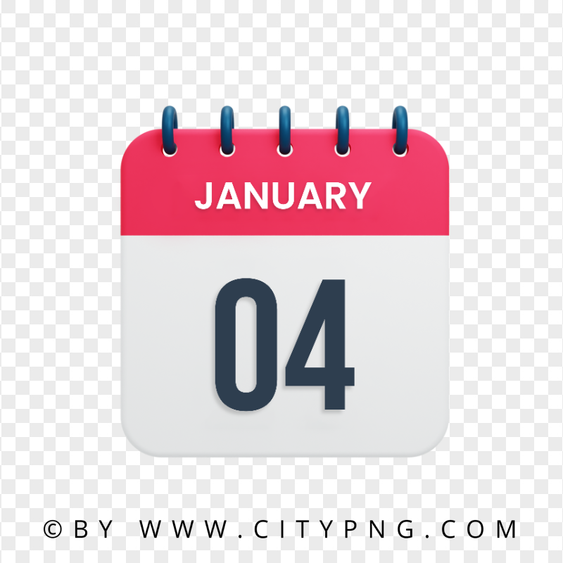 4th January Date Vector Calendar Icon HD Transparent PNG