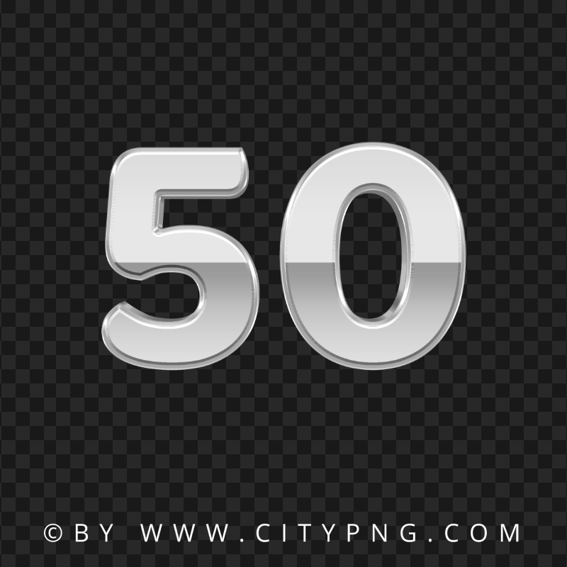 HD Red 50 Text Number Transparent Background | Citypng