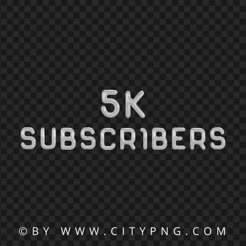 5K Silver Balloons Subscribers Transparent PNG