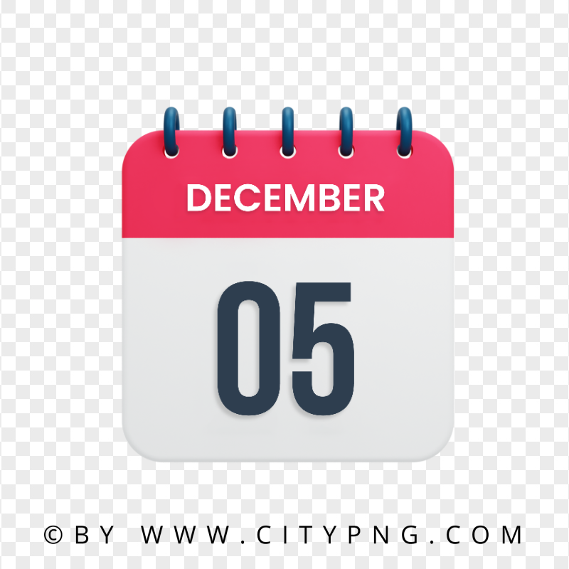 5th December Date Vector Calendar Icon HD Transparent PNG