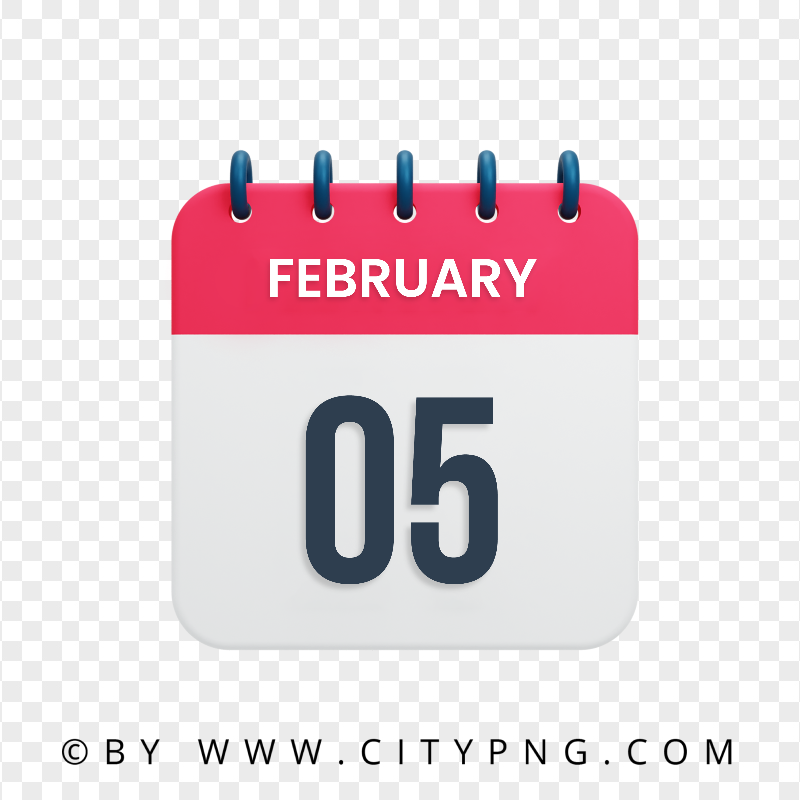 5th February Date Vector Calendar Icon HD Transparent PNG