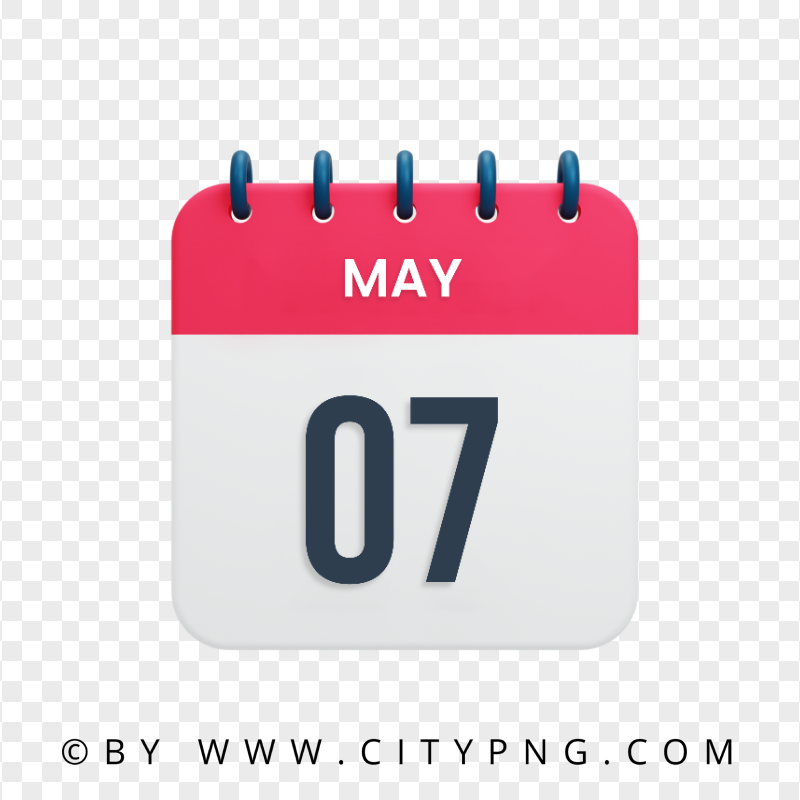 7th May Date Icon Calendar HD Transparent PNG