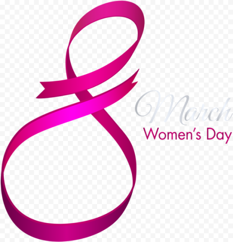 8 March Pink Ribbon Effect Women'S Day