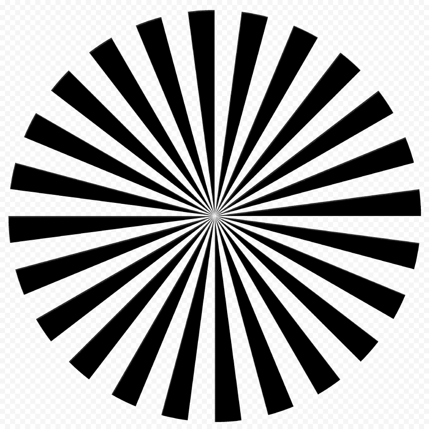 Abstract Black Rays Sunburst Circle Transparent PNG | Citypng