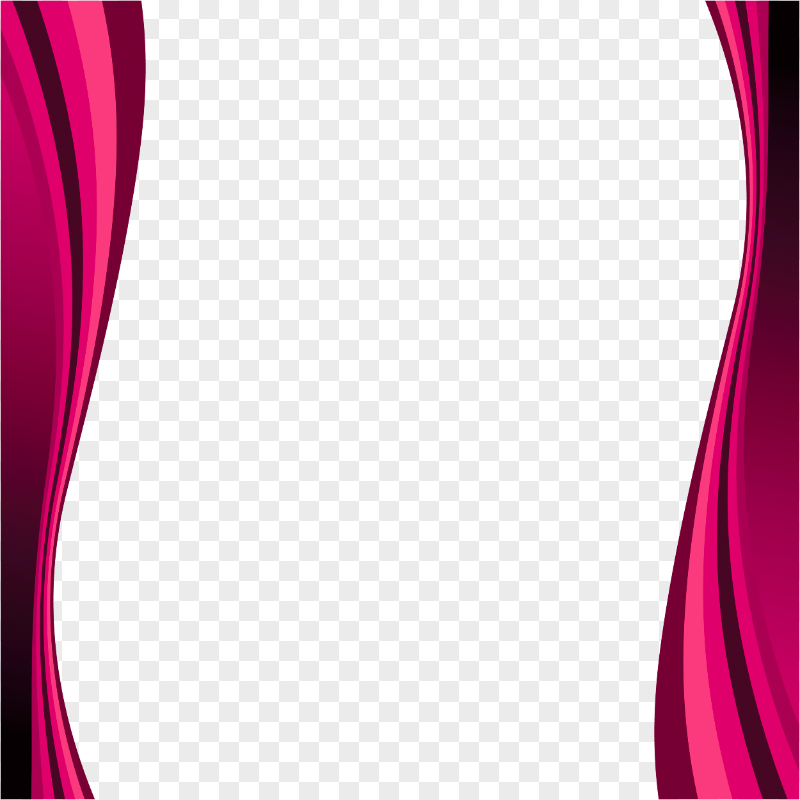 Abstract Curved Pink Lines Vertical Frame HD PNG