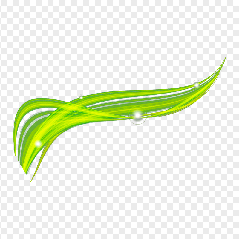 Abstract Green Curved Lines Illustration PNG Image