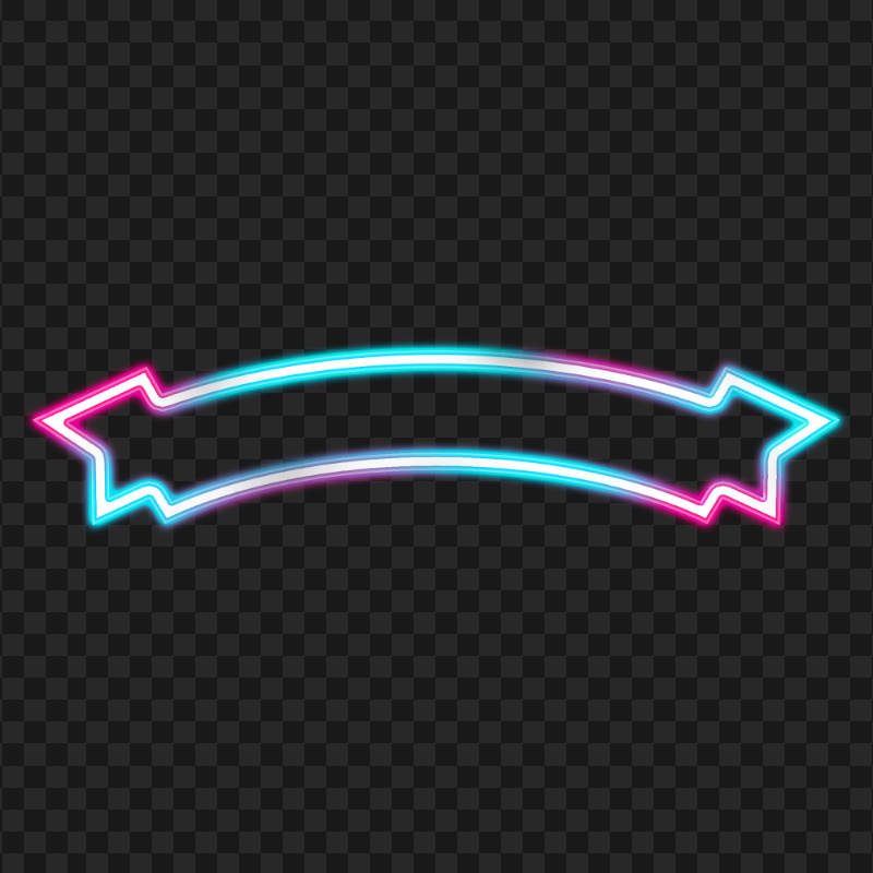 Aesthetic Pink & Blue Neon Ribbon PNG