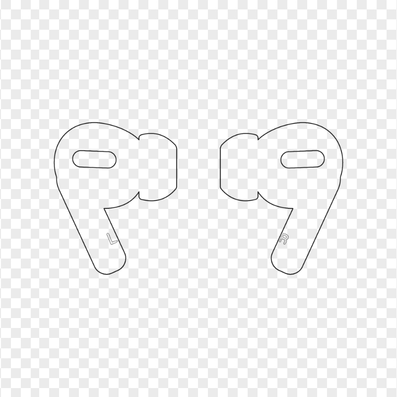 AirPods Pro Black Line Style Icon