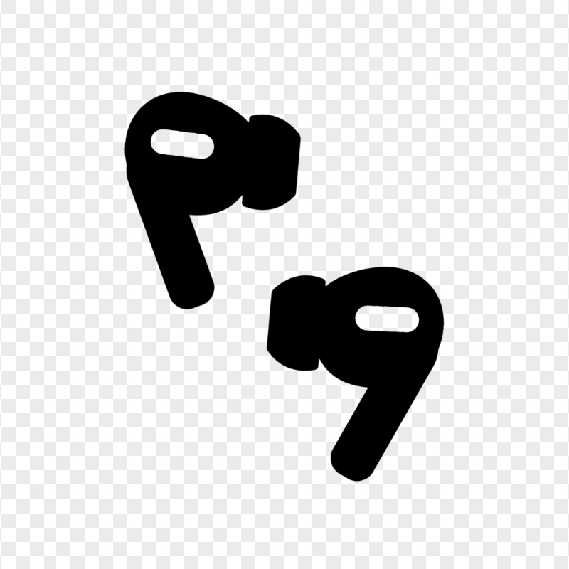 AirPods Pro Black Silhouette Icon