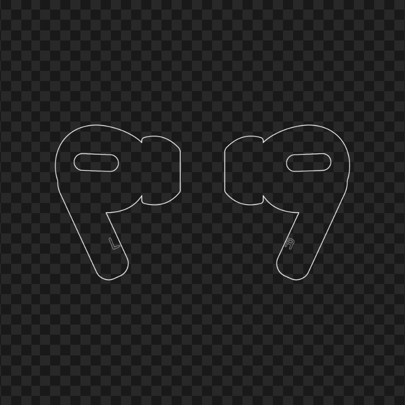 AirPods Pro White Line Style Icon